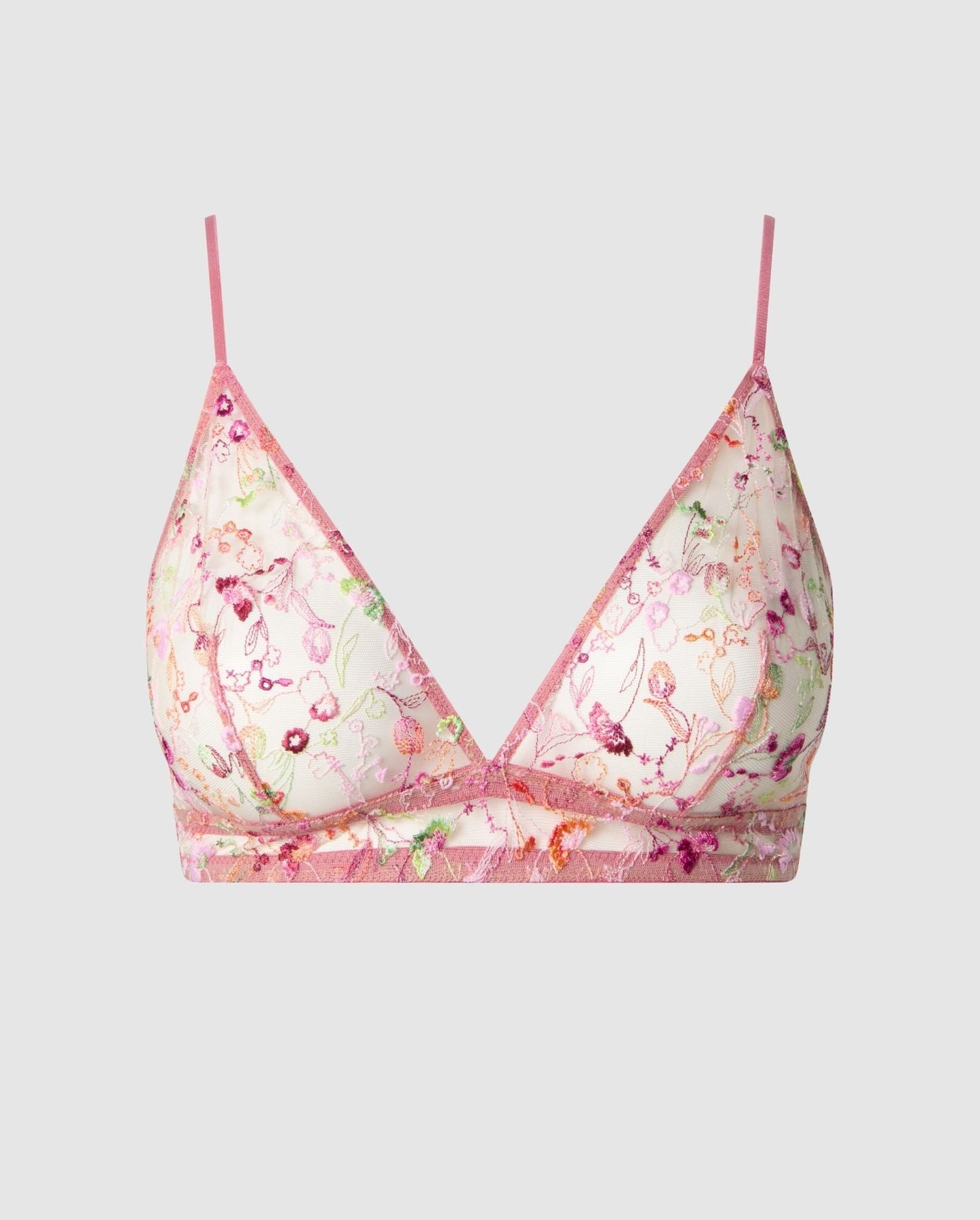 Mesh Triangle Bralette Pink