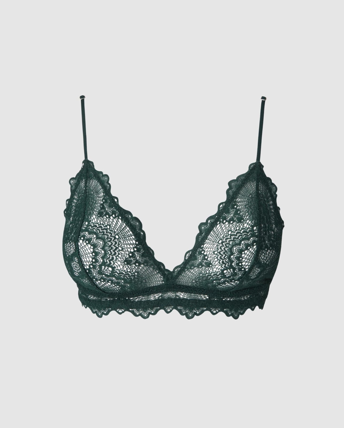 Lace Triangle Bralette Pine