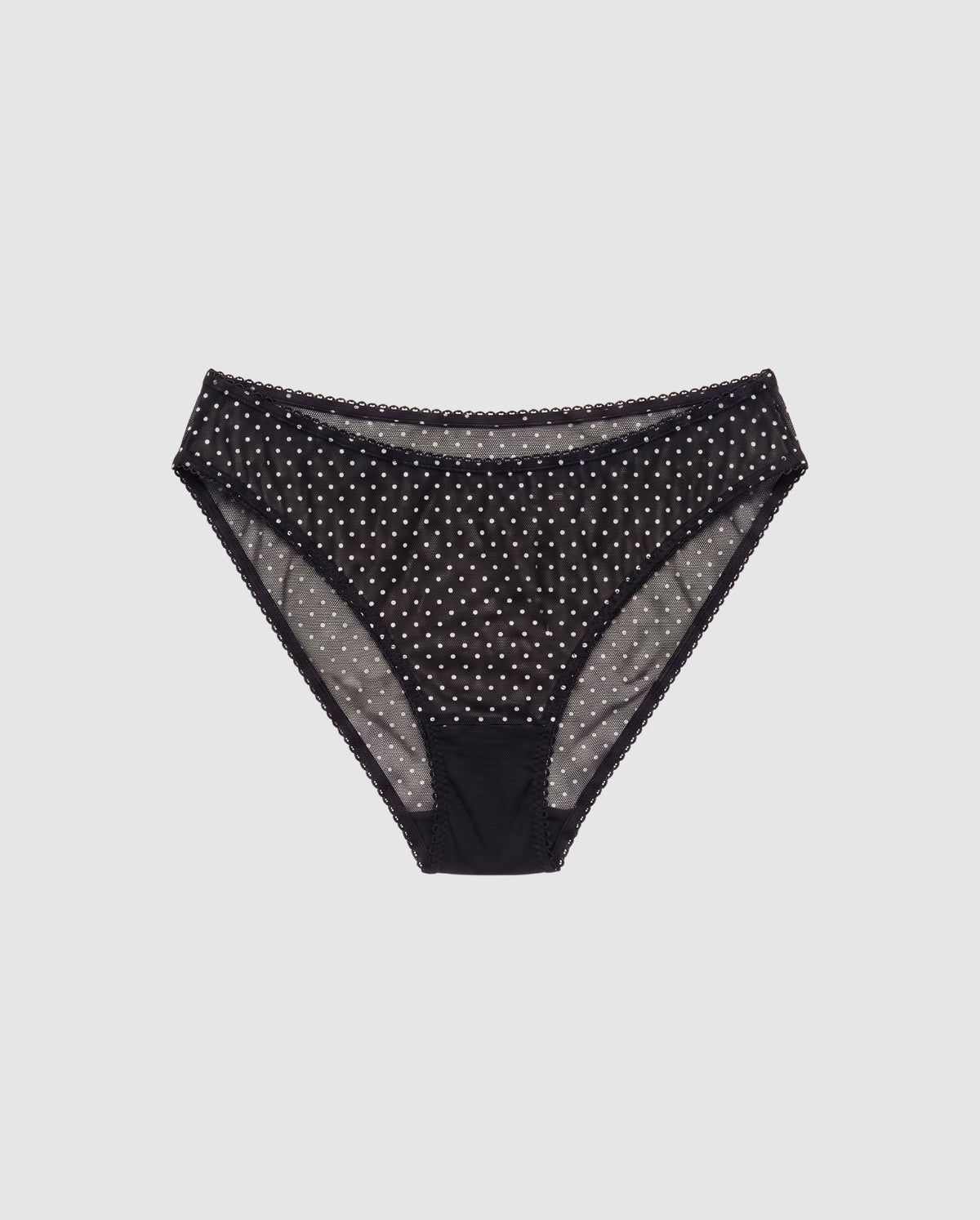 Mesh Dipped Midi Briefs Black/White