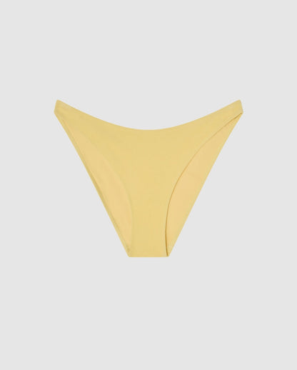 An bikini bottom in buttery yellow.