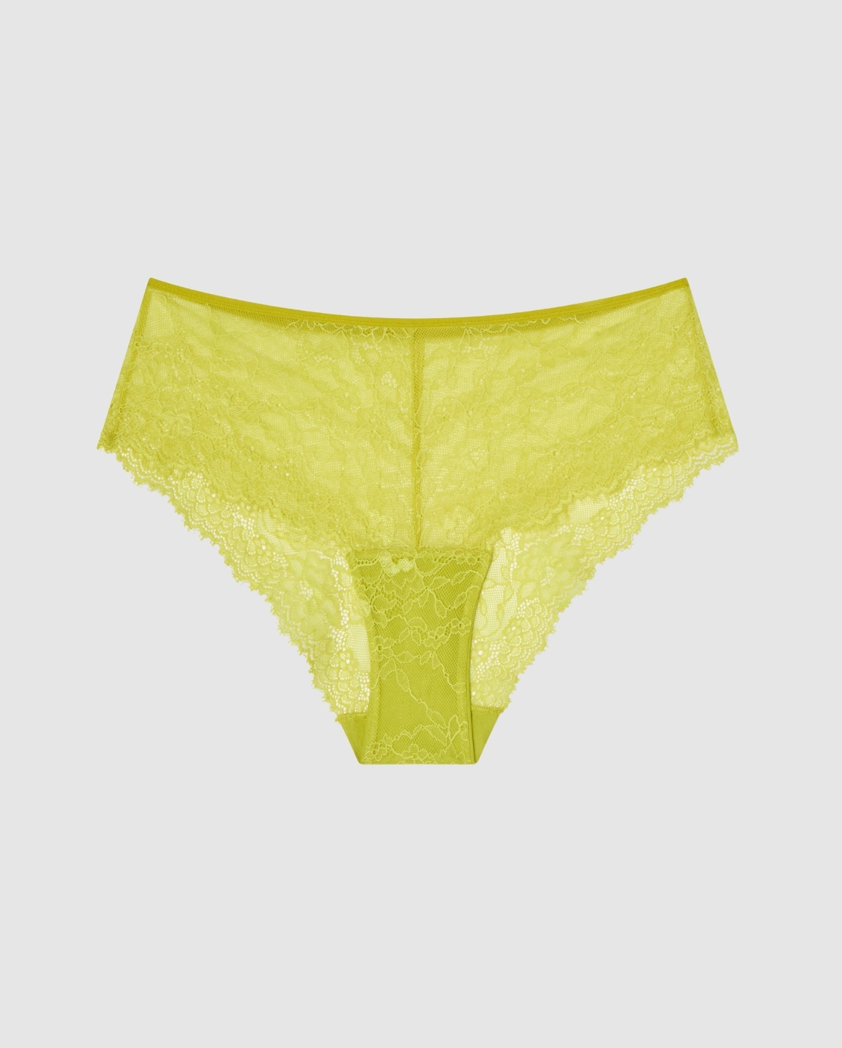 An lace hipster in citrus yellow.