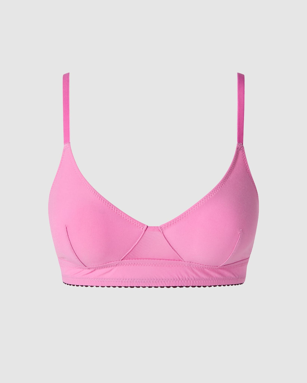 Opaque Triangle Scoop Bralette Candy Pink