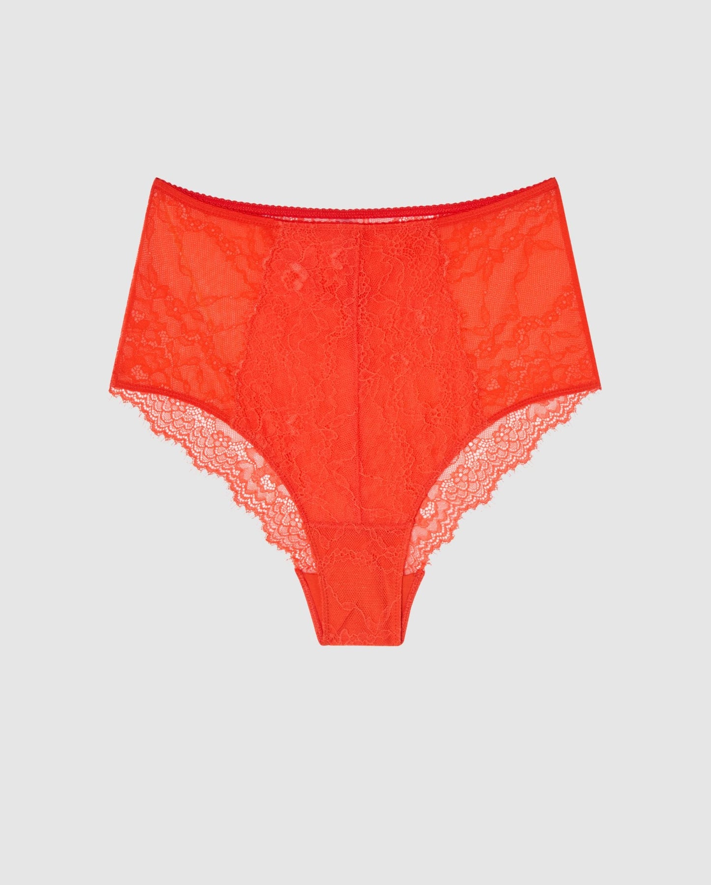 Lace Highwaist Briefs Fiery Red