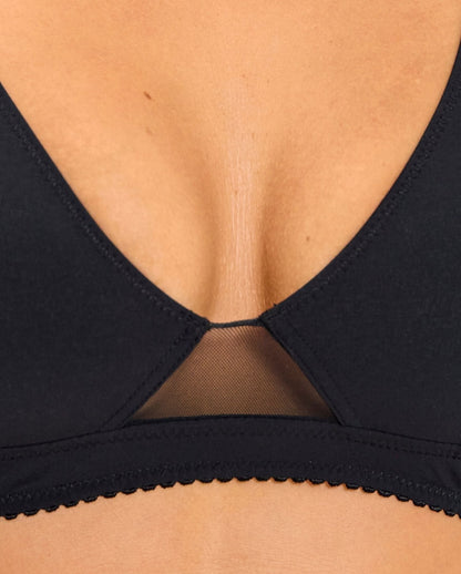 Opaque Triangle Scoop Bralette Black