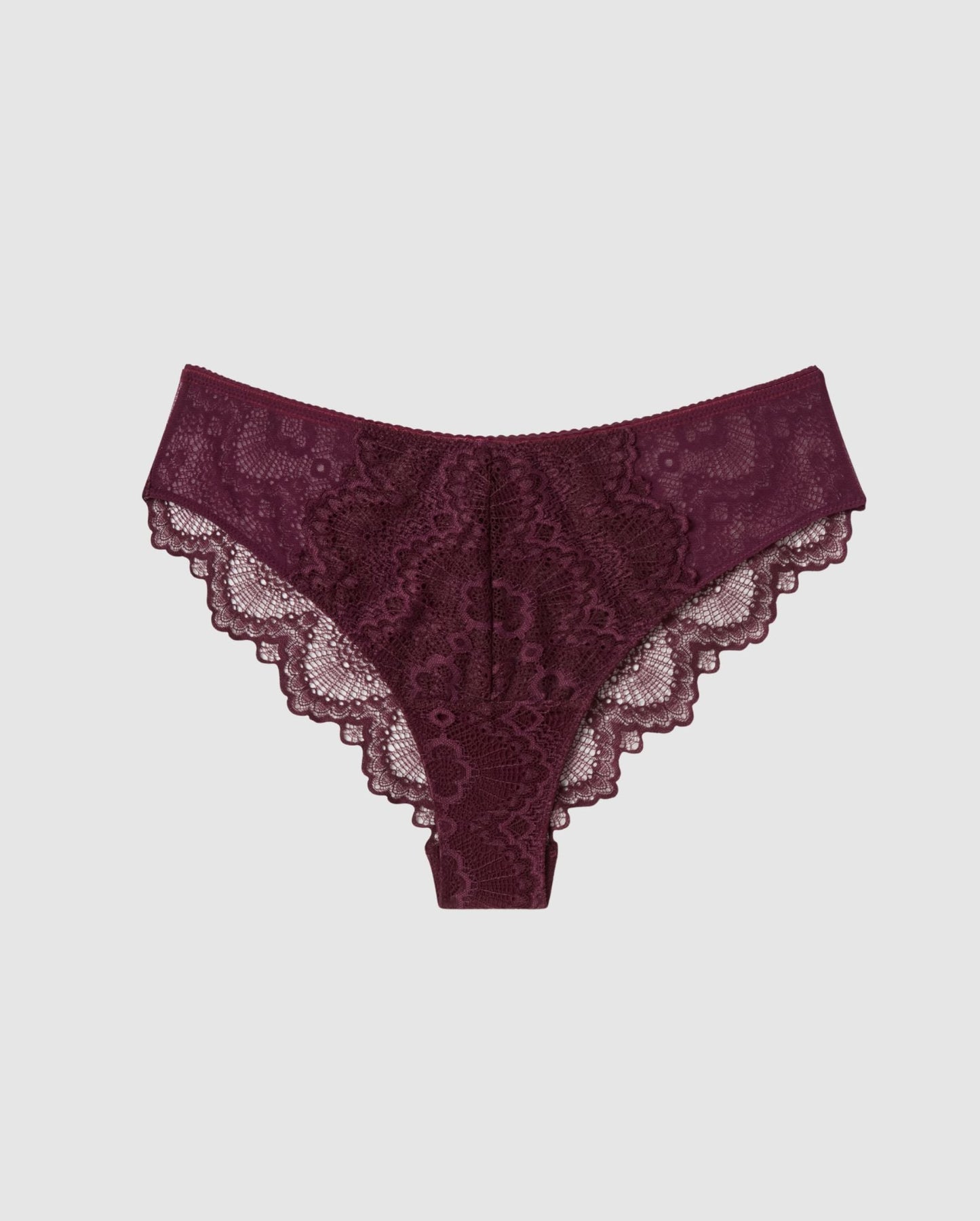 An flattering lace brief in a cherry design.