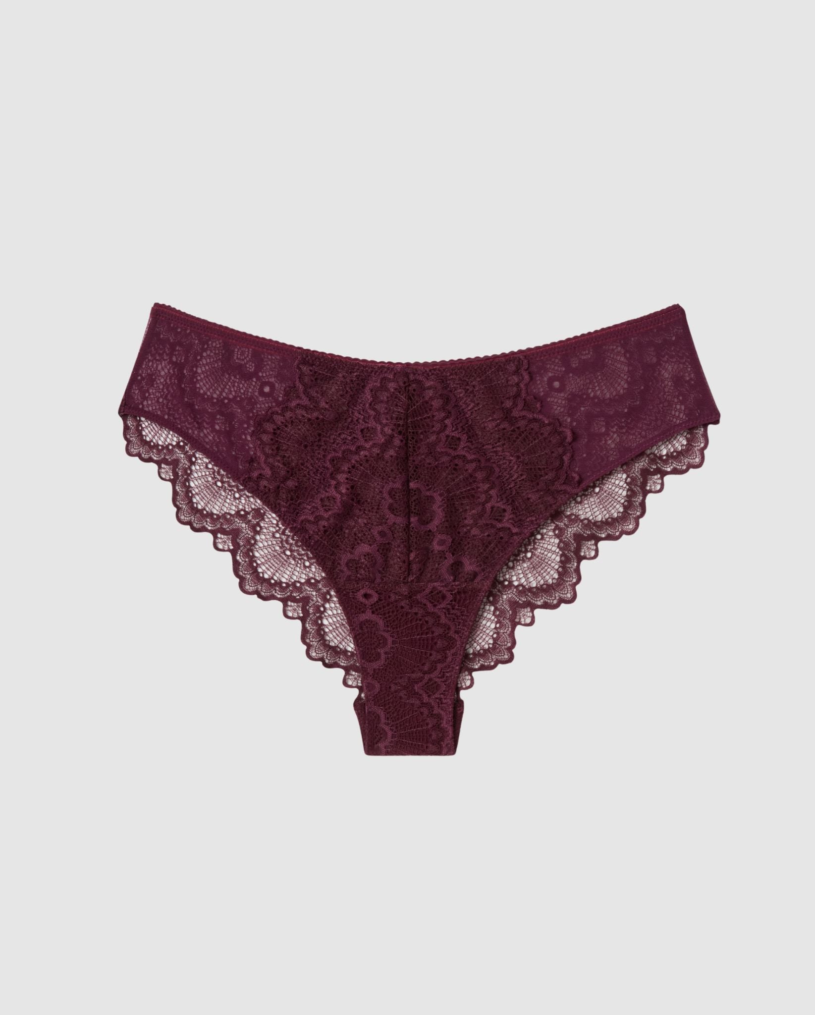An flattering lace brief in a cherry design.