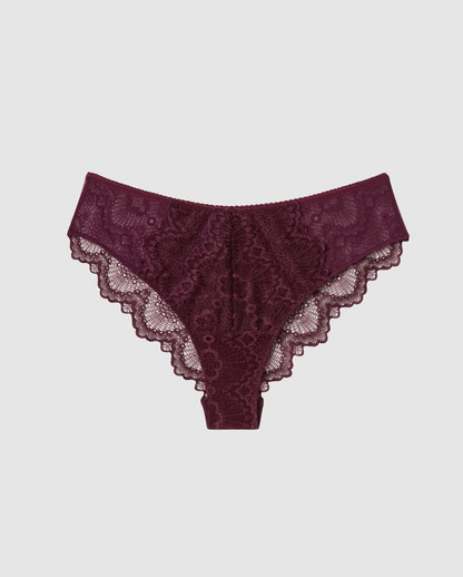 An flattering lace brief in a cherry design.