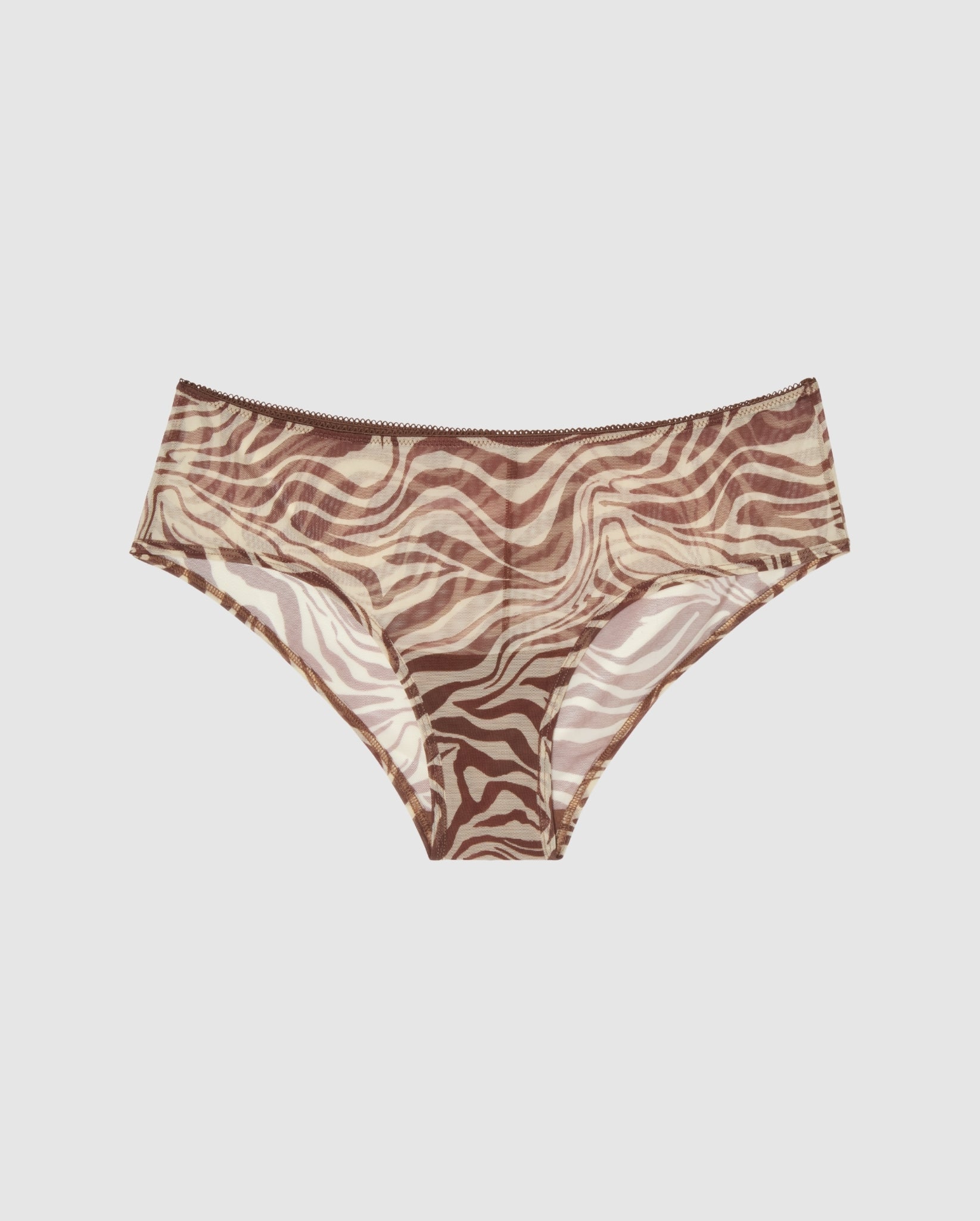 An mesh hipster in a zebra print.