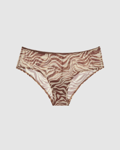 An mesh hipster in a zebra print.