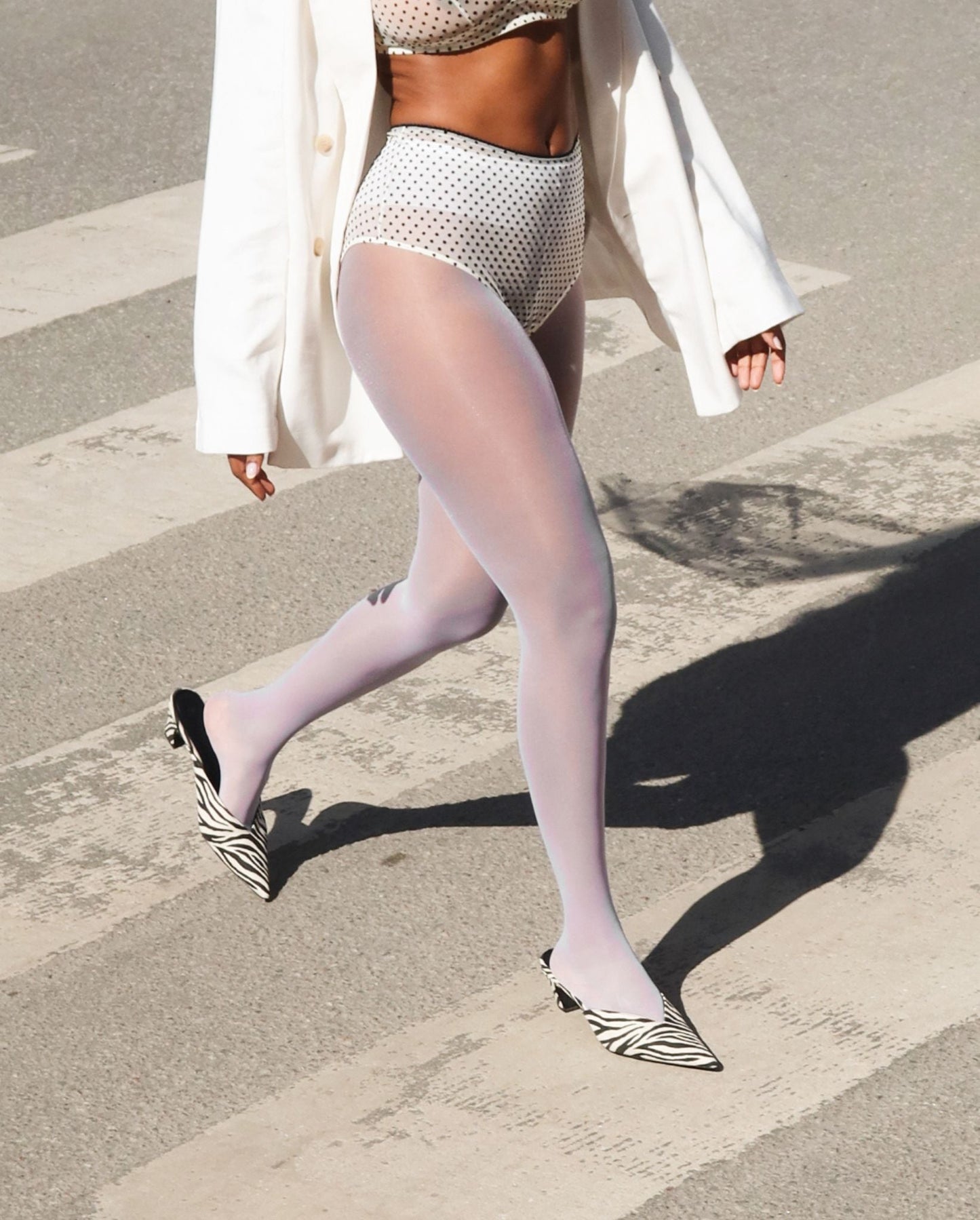 Mesh Highwaist Briefs Cream/Black