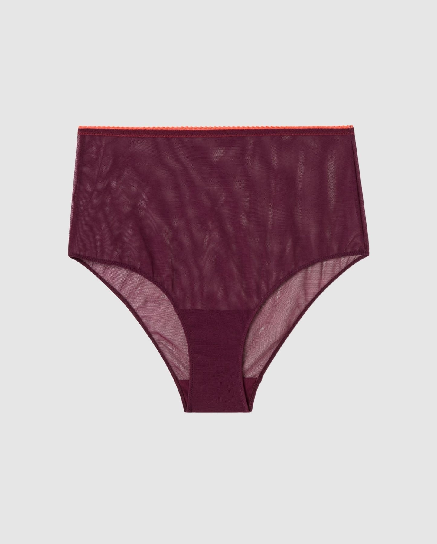 An soft High-waist Mesh Bikini brief with a cherry design. 