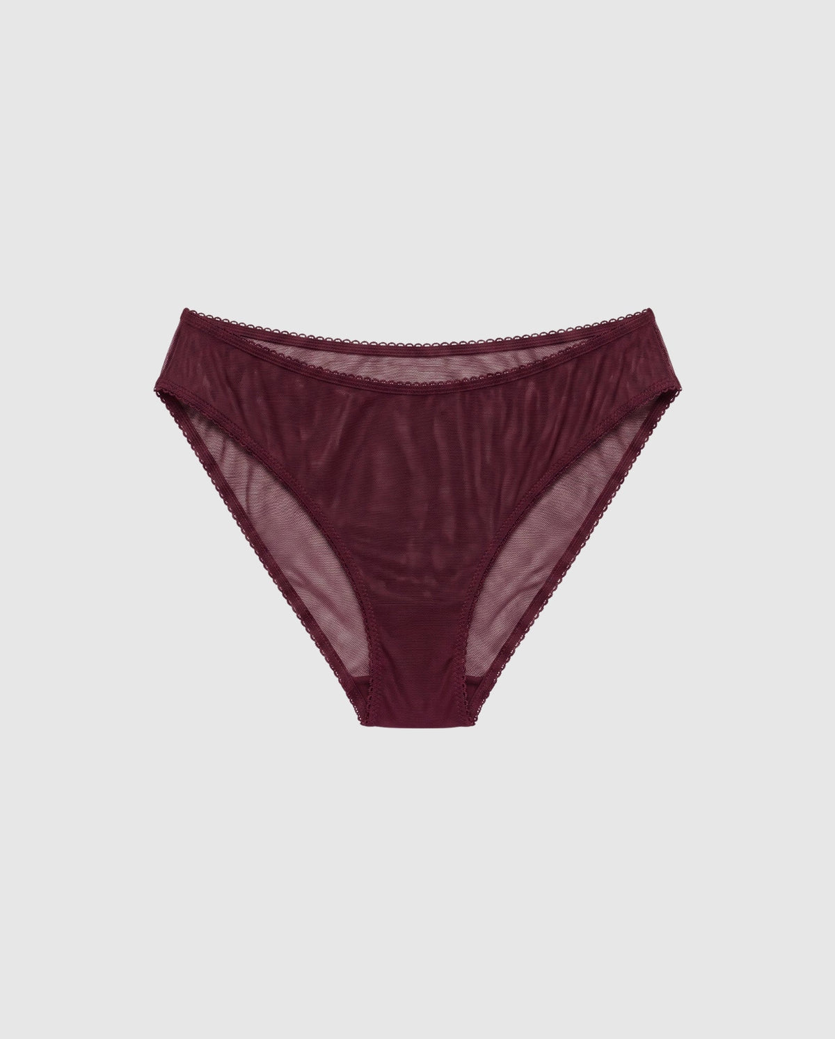 Mesh Dipped Midi Briefs Cherry