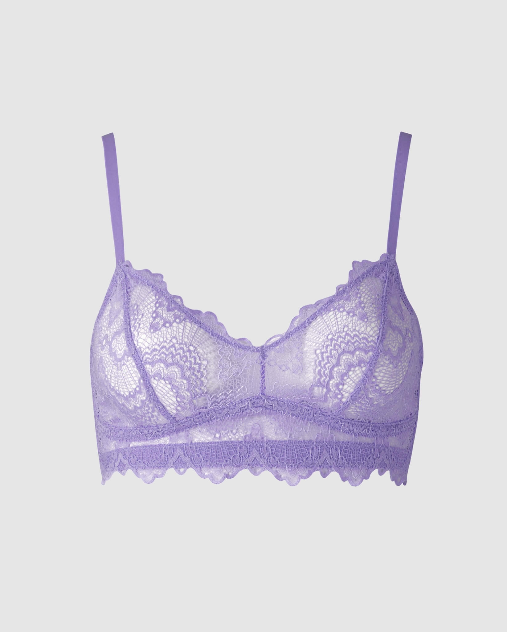 An lace balconette in lilac.