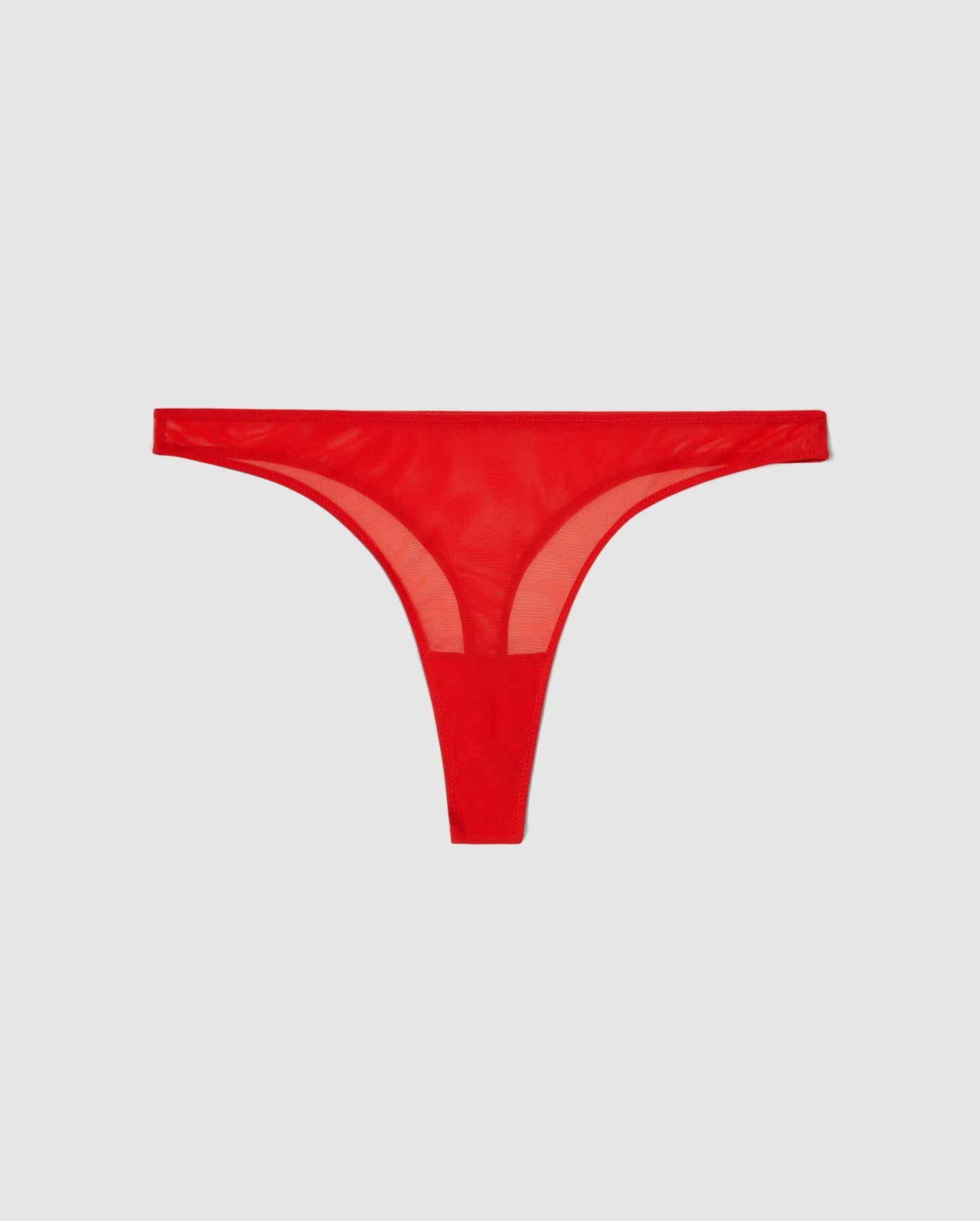 An soft Mesh low rise design in a red color. 