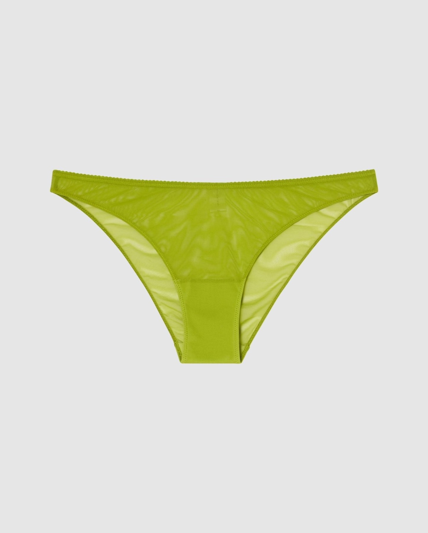 An mesh bikini brief in matcha green