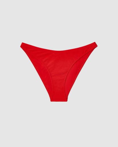 An bikini bottom in papaya red.