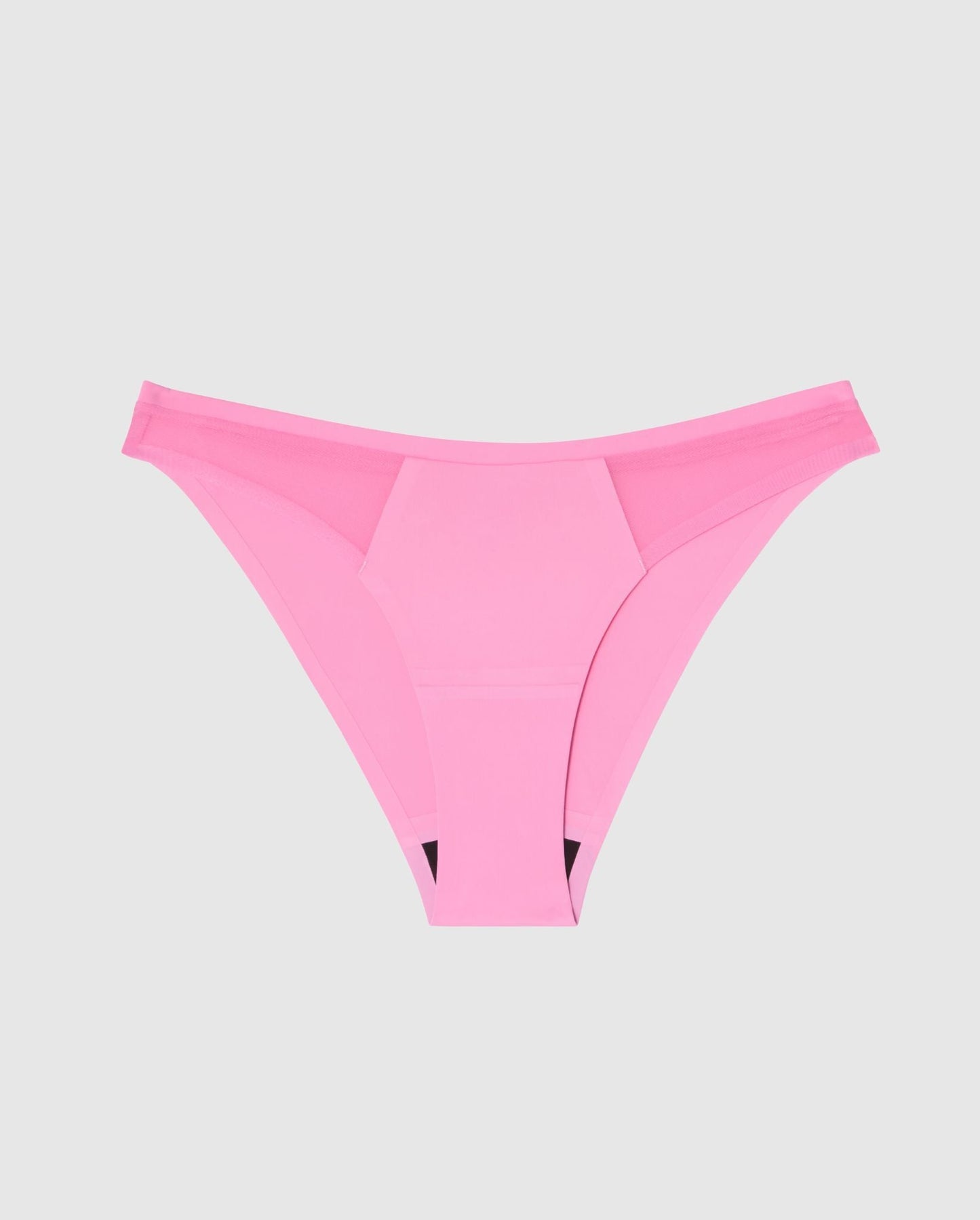 An microfiber period brief in pink.
