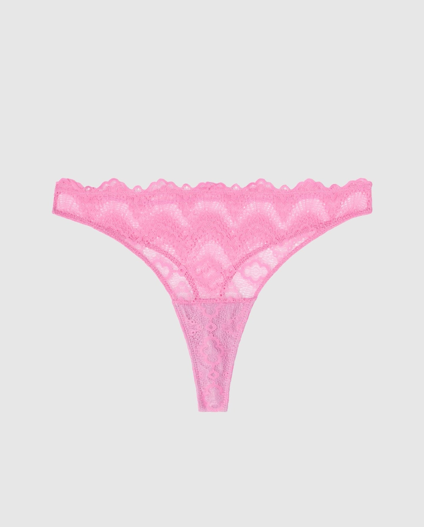 An lace high cut period panty in pink.