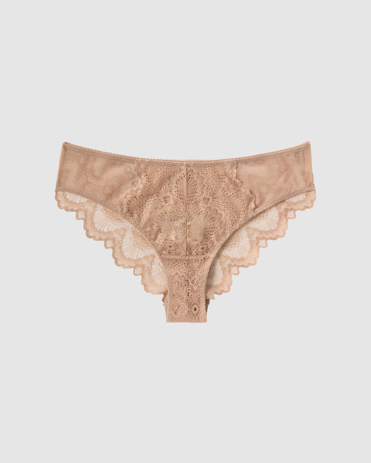 An flattering lace brief in a beige design.