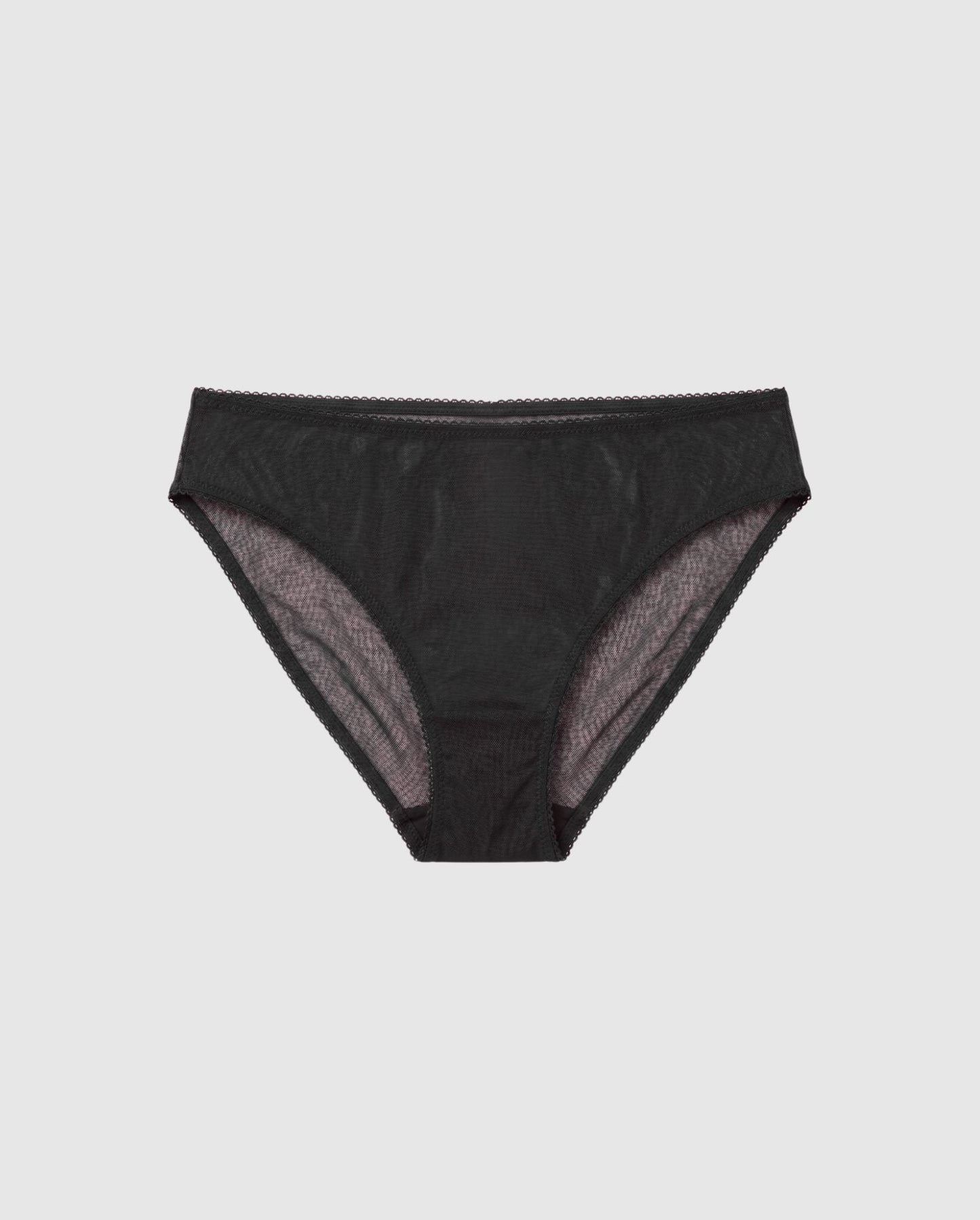 Mesh Midi Briefs Black