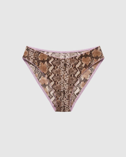 Mesh Midi Briefs Snake
