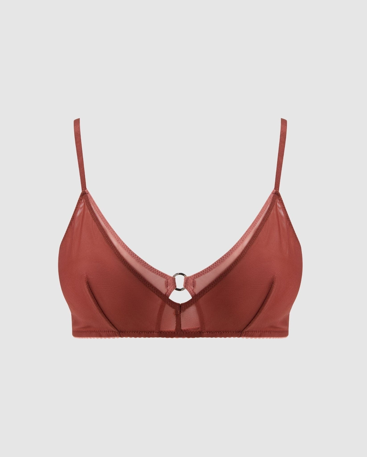 Mesh Double Triangle+ Bralette Rust
