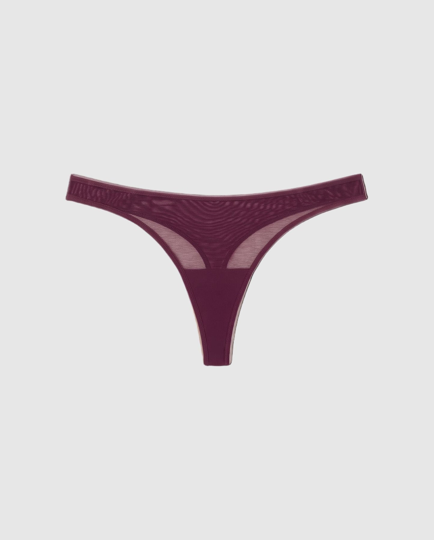 Mesh Dipped Thong Cherry