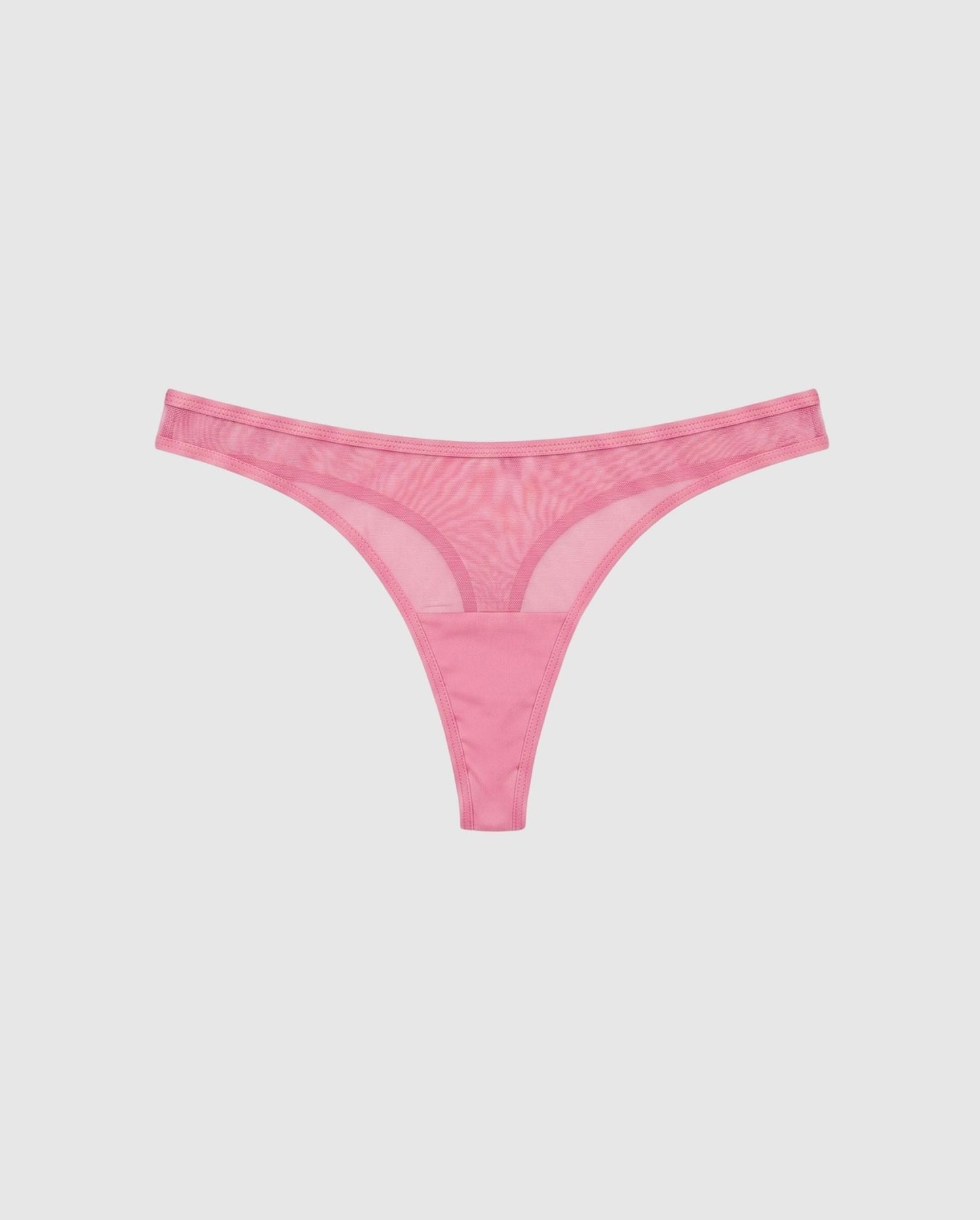 Mesh Dipped Thong Candy Pink