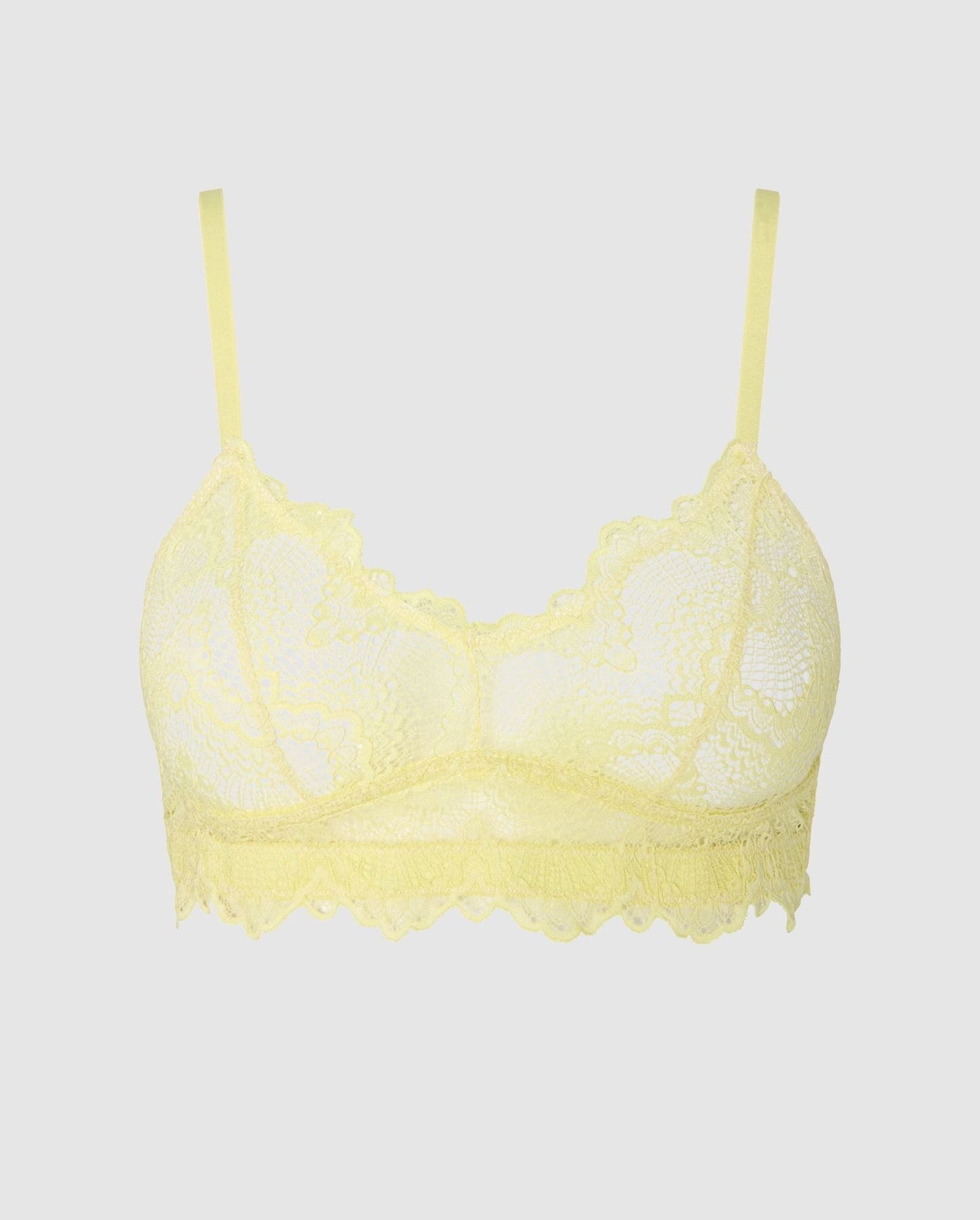 An lace balconette in a light yellow.