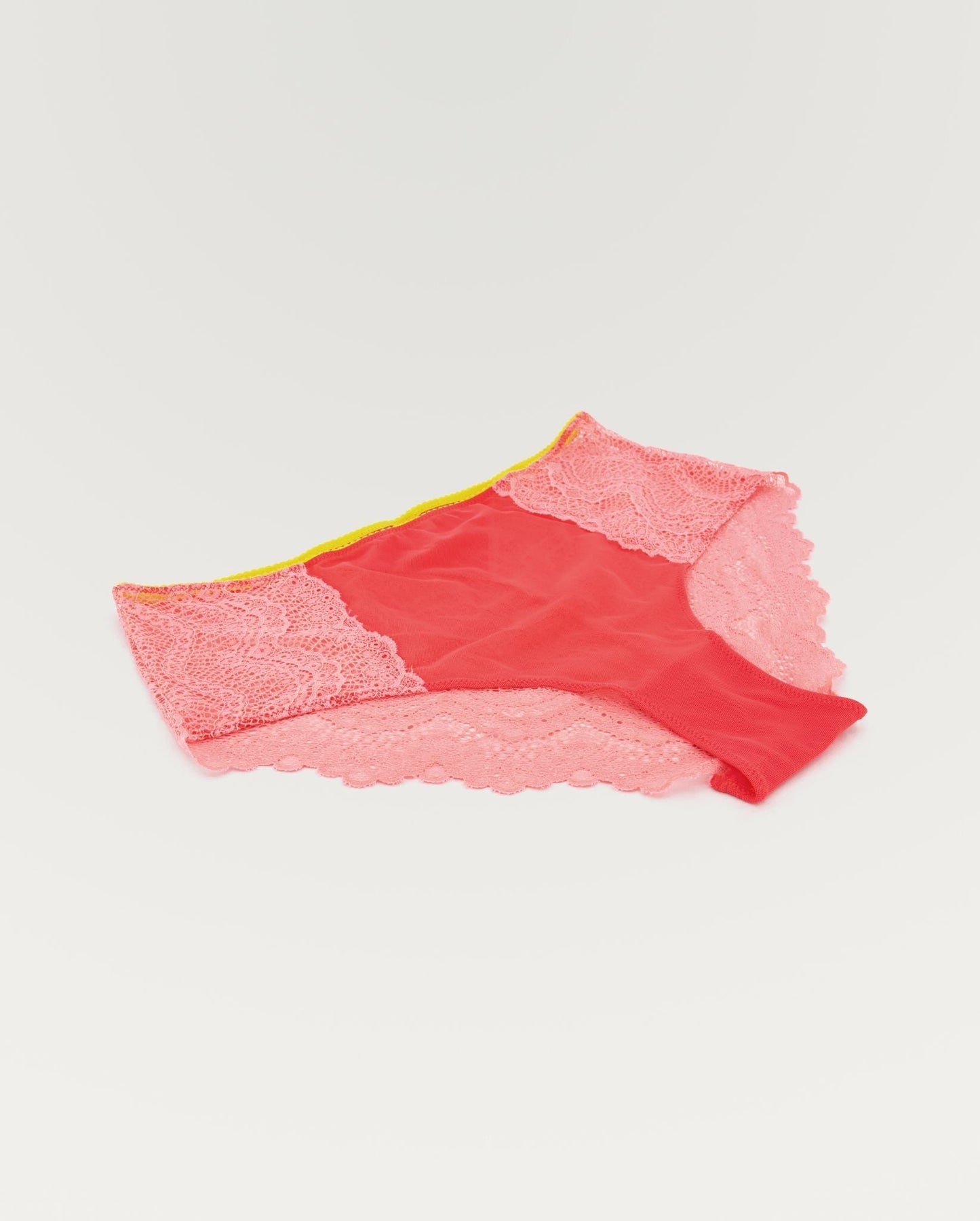 Lace Highwaist Briefs Coral