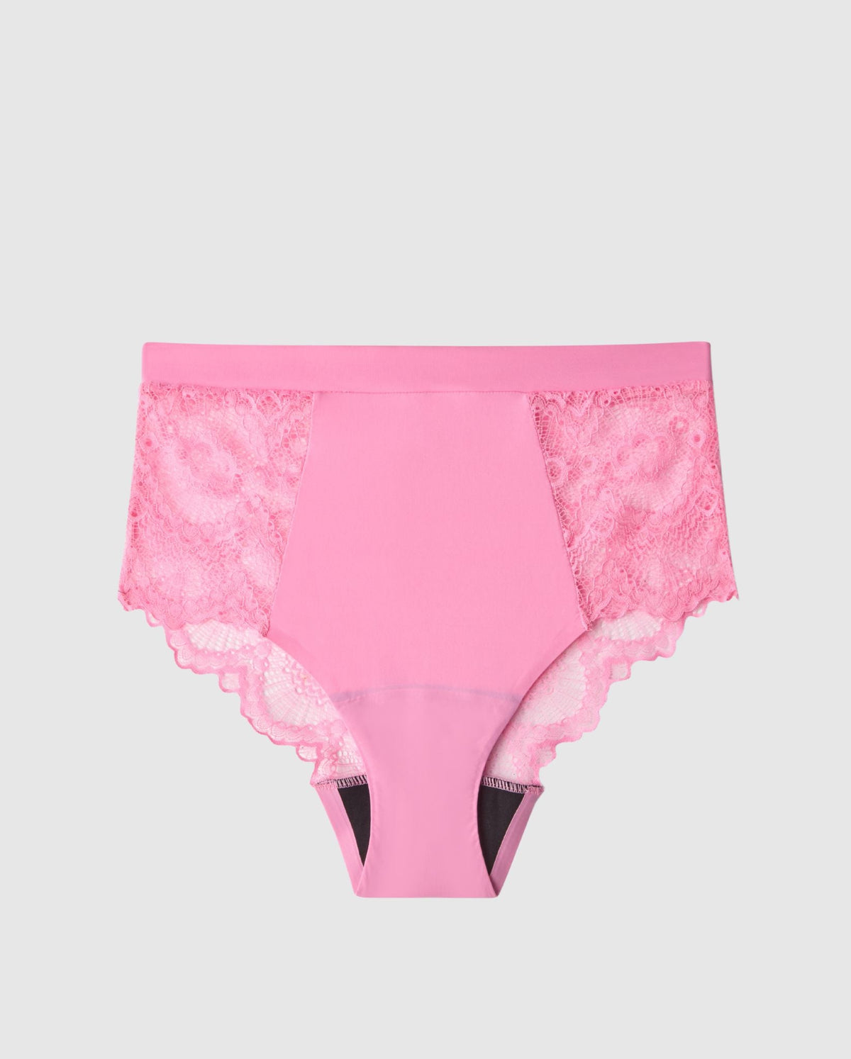An lace highwaist  period brief in pink.