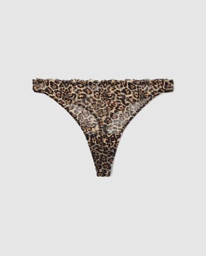 An Lace mid rise high cut design in a leopard color. 